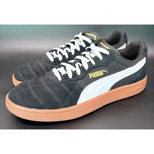 Puma Astro Kick Black Suede Low top sneakers Mens size 10.5 shoes soccer